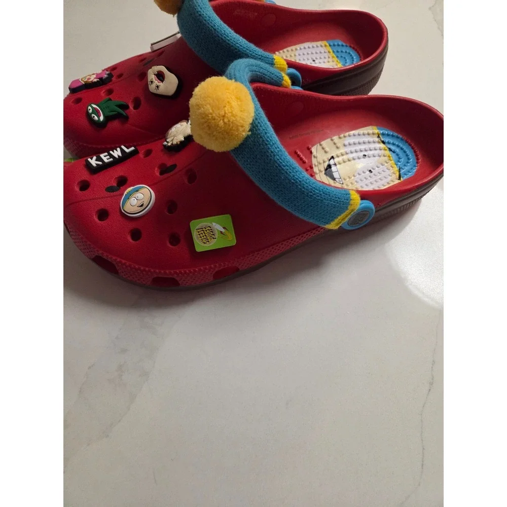Crocs South Park Eric Cartman Classic Clog Red Mens Size 12 NWT Jibbitz